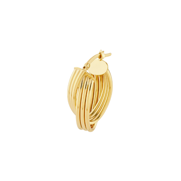 14KY Knot Style Hoop Earrings Image 3 Kiefer Jewelers Lutz, FL