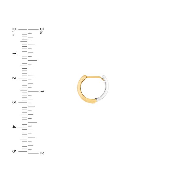 TWO TONE HUGGIE EARRING (1.15g) Image 3 Kiefer Jewelers Lutz, FL
