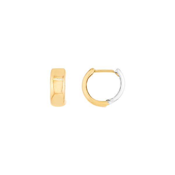 TWO TONE HUGGIE EARRING (1.15g) Kiefer Jewelers Lutz, FL