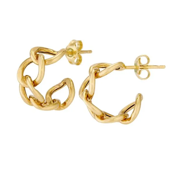 14K Interlocking Mini Hoop Earrings Kiefer Jewelers Lutz, FL