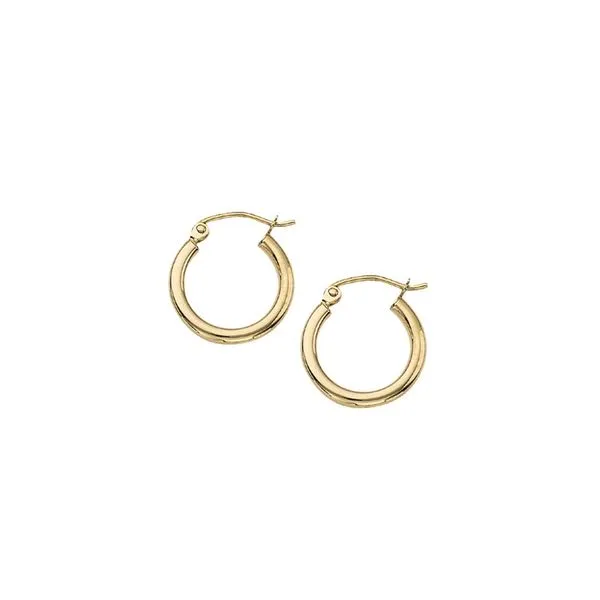 14KY 15mm Polished Hoops Kiefer Jewelers Lutz, FL