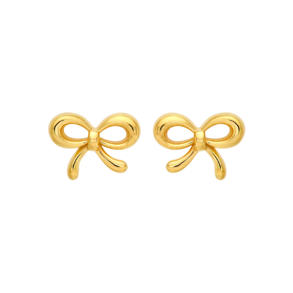 14KY Bow Stud Earrings Image 2 Kiefer Jewelers Lutz, FL