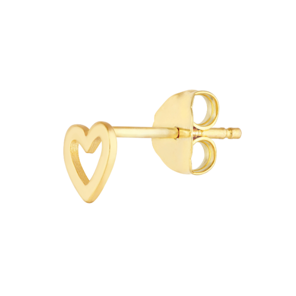 14KY Heart Cut Out Stud Earrings Image 3 Kiefer Jewelers Lutz, FL