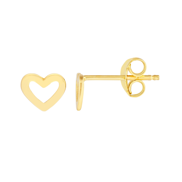 14KY Heart Cut Out Stud Earrings Kiefer Jewelers Lutz, FL