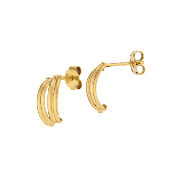 14KY Double Crossover Stud Earrings Kiefer Jewelers Lutz, FL
