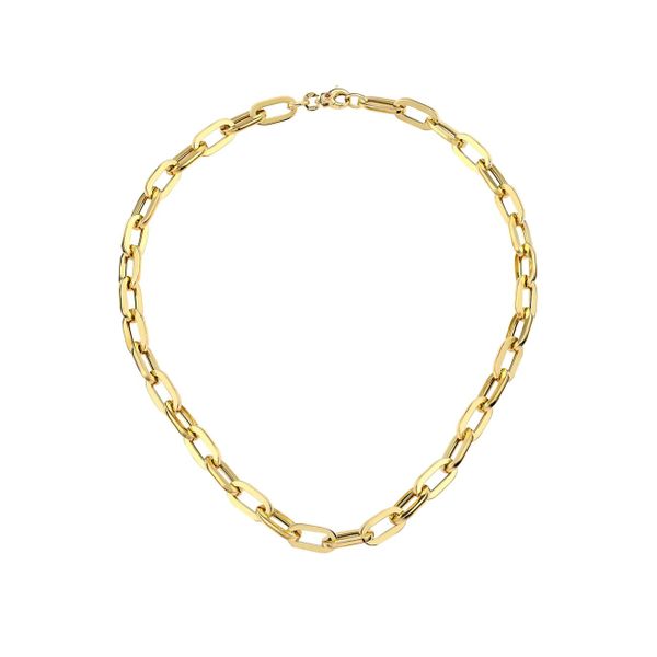 18K Flat Oval-Link Chain Necklace Kiefer Jewelers Lutz, FL