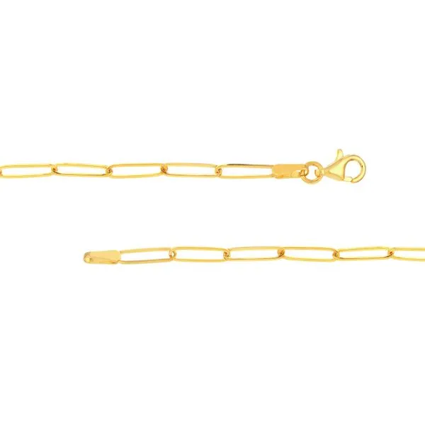 14K .05 CTW Diamond Fancy PaperClip Necklace Image 4 Kiefer Jewelers Lutz, FL