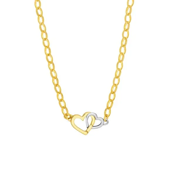 14KYW Interlocking Heart Necklace Kiefer Jewelers Lutz, FL