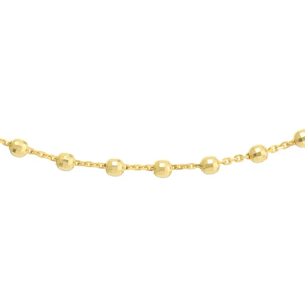 14KY Diamond Cut Beaded Choker Chain Image 2 Kiefer Jewelers Lutz, FL
