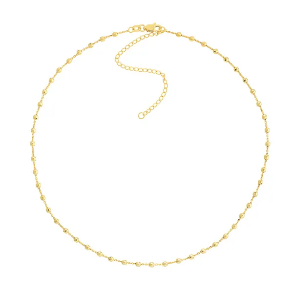 14KY Diamond Cut Beaded Choker Chain Kiefer Jewelers Lutz, FL
