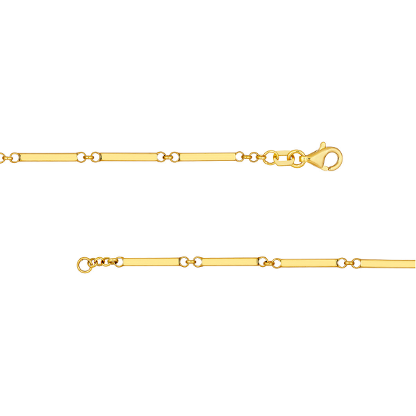 14KY Rectangle Bar Station Necklace Image 2 Kiefer Jewelers Lutz, FL
