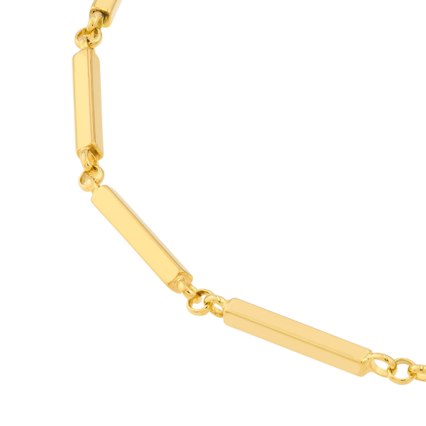 14KY Rectangle Bar Station Necklace Image 3 Kiefer Jewelers Lutz, FL