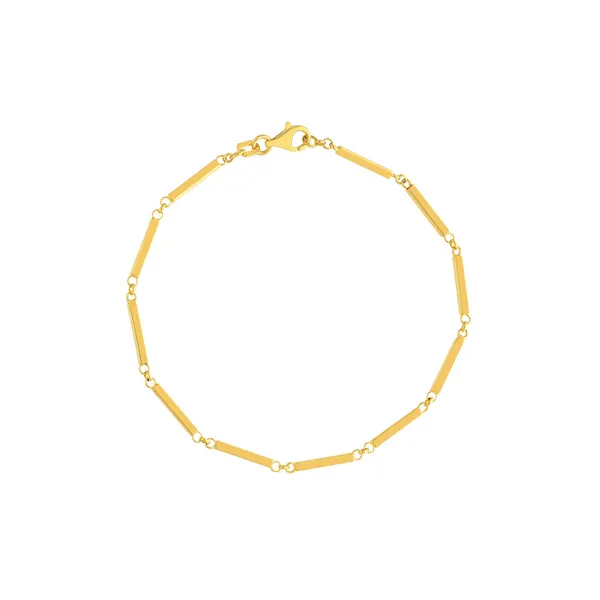 14KY Rectangle Bar Station Bracelet Kiefer Jewelers Lutz, FL