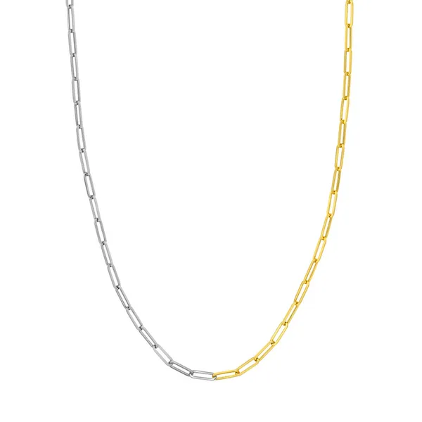 14KYW Hollow Paperclip Chain Kiefer Jewelers Lutz, FL