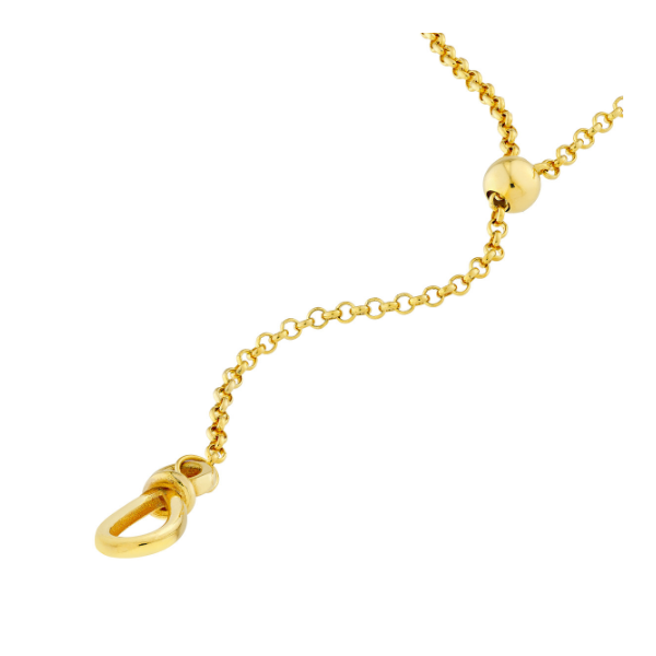 14KY Rolo Lariat Necklace Image 2 Kiefer Jewelers Lutz, FL