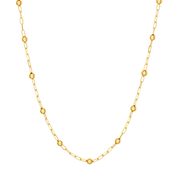 14KY Beaded Paperclip Necklace Kiefer Jewelers Lutz, FL
