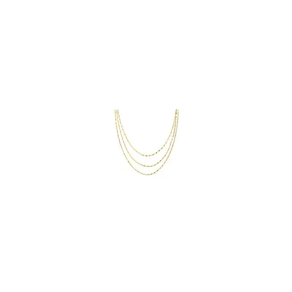 14KY Three-Strand Hammered Mariner Graduated Necklace Kiefer Jewelers Lutz, FL