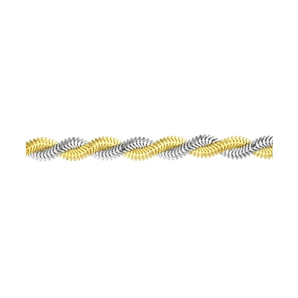 14KYW Braided Snake Necklace Image 2 Kiefer Jewelers Lutz, FL