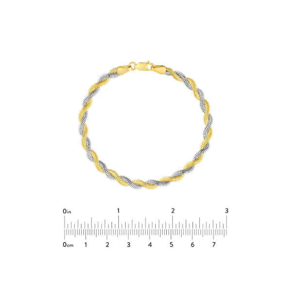 14KYW Braided Snake Necklace Image 4 Kiefer Jewelers Lutz, FL
