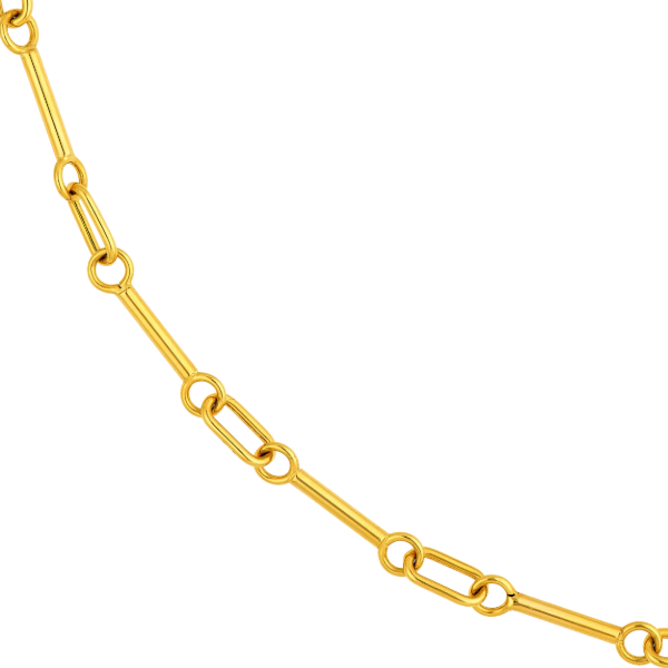 14KY Mini Barbell Neckace Image 2 Kiefer Jewelers Lutz, FL