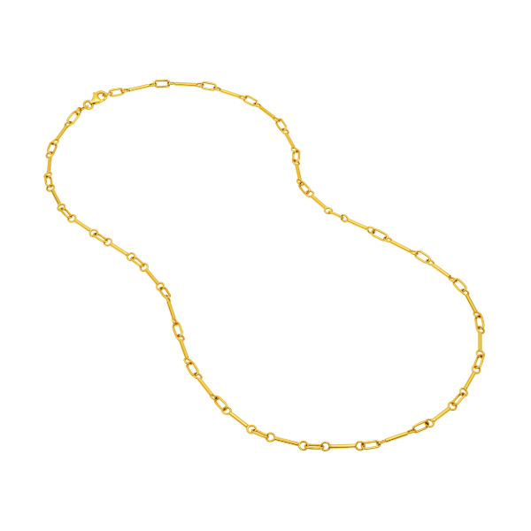14KY Mini Barbell Neckace Image 3 Kiefer Jewelers Lutz, FL