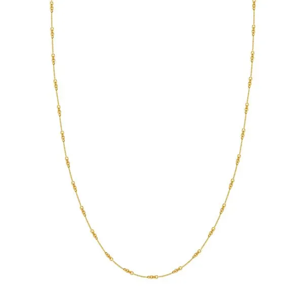 14KY Cable Link Twist Design Anklet Image 2 Kiefer Jewelers Lutz, FL
