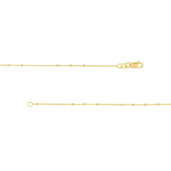 14KY Triple Bead Saturn Anklet Image 3 Kiefer Jewelers Lutz, FL