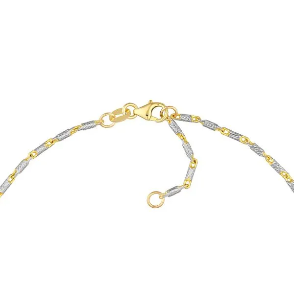 14KYW Diamond Cut Adjustable Anklet Image 3 Kiefer Jewelers Lutz, FL