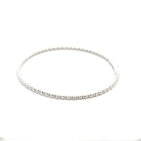 14KW Beaded Flexie Bangle Bracelet Image 3 Kiefer Jewelers Lutz, FL