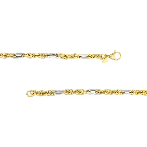 14KYW Mixed Rope Bracelet Image 3 Kiefer Jewelers Lutz, FL