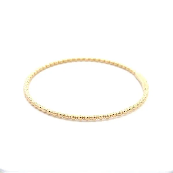 14KY Beaded Flexie Bangle Bracelet Image 2 Kiefer Jewelers Lutz, FL