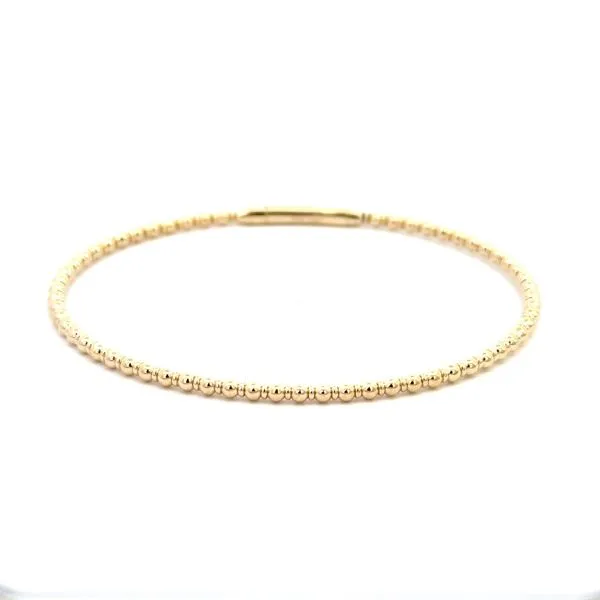 14KY Beaded Flexie Bangle Bracelet Image 3 Kiefer Jewelers Lutz, FL