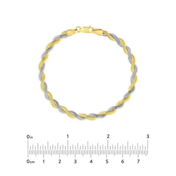 14KYW Braided Snake Bracelet Image 4 Kiefer Jewelers Lutz, FL