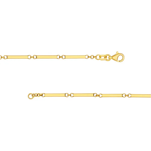14KY Rectangle Bar Station Bracelet Image 2 Kiefer Jewelers Lutz, FL