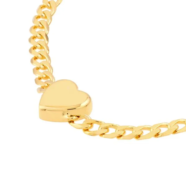 14K 3D Heart Curb Chain Adjustable Bracelet Kiefer Jewelers Lutz, FL