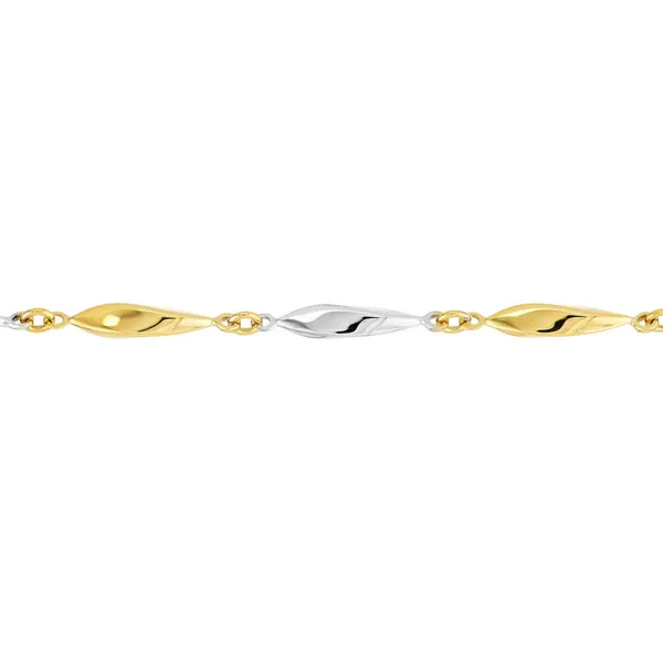 14KYW Long Marquise Link Bracelet Image 2 Kiefer Jewelers Lutz, FL
