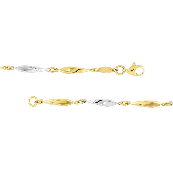 14KYW Long Marquise Link Bracelet Image 3 Kiefer Jewelers Lutz, FL