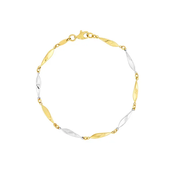 14KYW Long Marquise Link Bracelet Kiefer Jewelers Lutz, FL