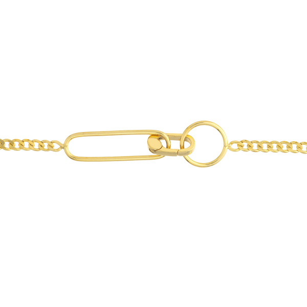 14KY Mini Pushlock Curb Chain Bracelet Image 2 Kiefer Jewelers Lutz, FL