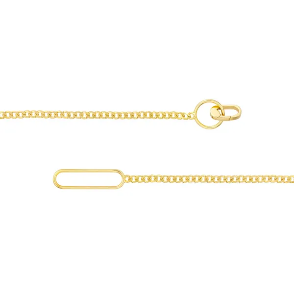 14KY Mini Pushlock Curb Chain Bracelet Image 3 Kiefer Jewelers Lutz, FL