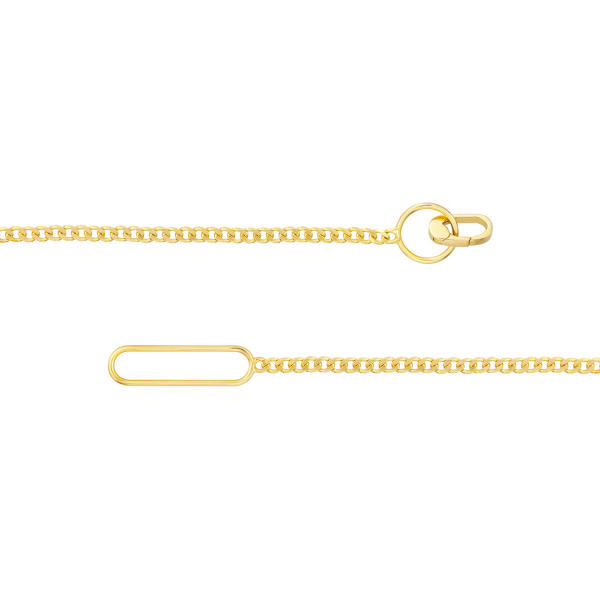 14KY Mini Pushlock Curb Chain Bracelet Image 3 Kiefer Jewelers Lutz, FL