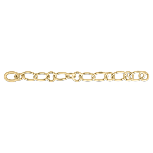 18KY Alternating Round and Oval Link Chain Bracelet by Roberto Coin Image 2 Kiefer Jewelers Lutz, FL