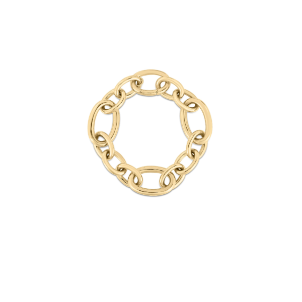 18KY Alternating Round and Oval Link Chain Bracelet by Roberto Coin Kiefer Jewelers Lutz, FL