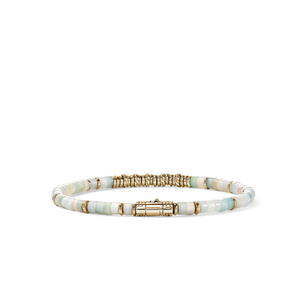 14KY Ocean Heishi Bracelet Multi Color Quartzite Bracelet by John Hardy Image 3 Kiefer Jewelers Lutz, FL