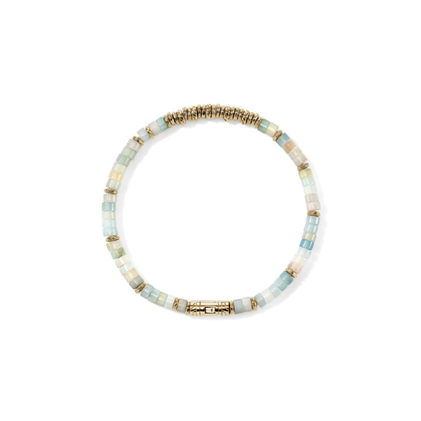 14KY Ocean Heishi Bracelet Multi Color Quartzite Bracelet by John Hardy Image 4 Kiefer Jewelers Lutz, FL
