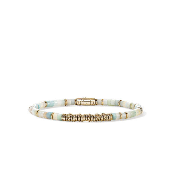 14KY Ocean Heishi Bracelet Multi Color Quartzite Bracelet by John Hardy Kiefer Jewelers Lutz, FL