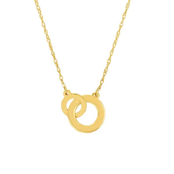 14K Interlocked Circles Necklace Image 2 Kiefer Jewelers Lutz, FL