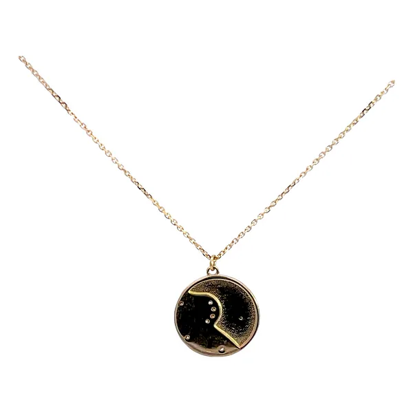 14K Diamond Moon and Stars Adjustable Medallion Necklace Kiefer Jewelers Lutz, FL