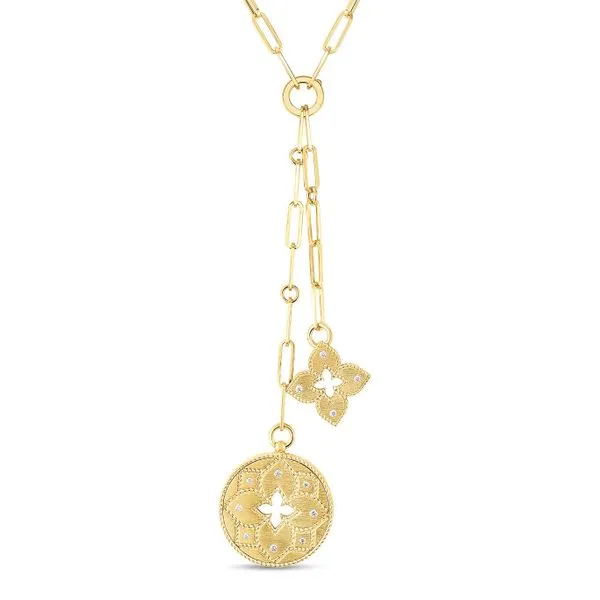 18K YELLOW GOLD VENETIAN PRINCESS DOUBLE MEDALLION Kiefer Jewelers Lutz, FL