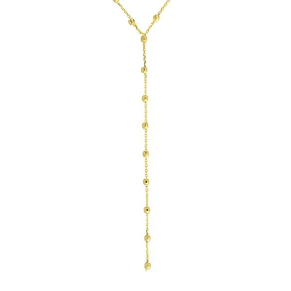 14K Adjustable Beaded Lariat Necklace Image 2 Kiefer Jewelers Lutz, FL